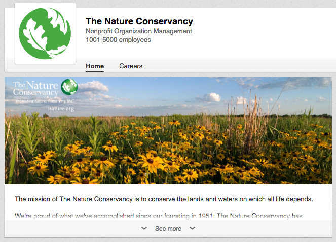 The Nature Convservancy on LinkedIn