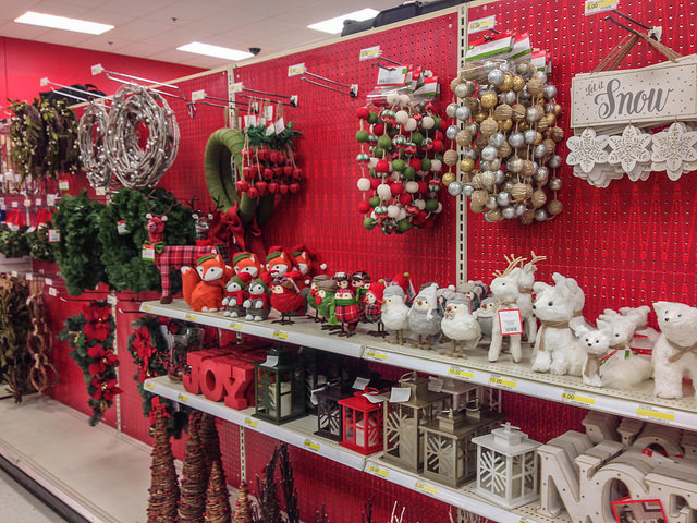 Target store at Christmas