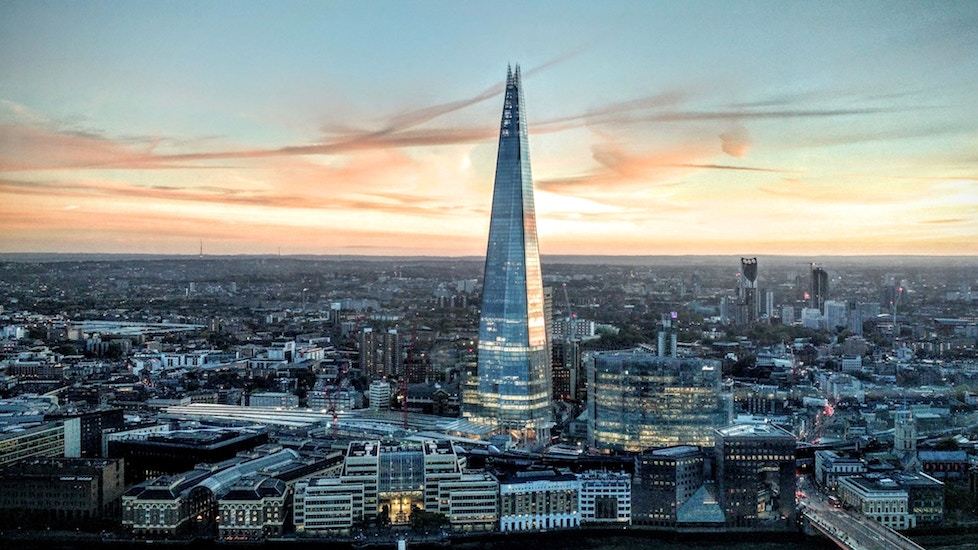 The Shard at sunset, London