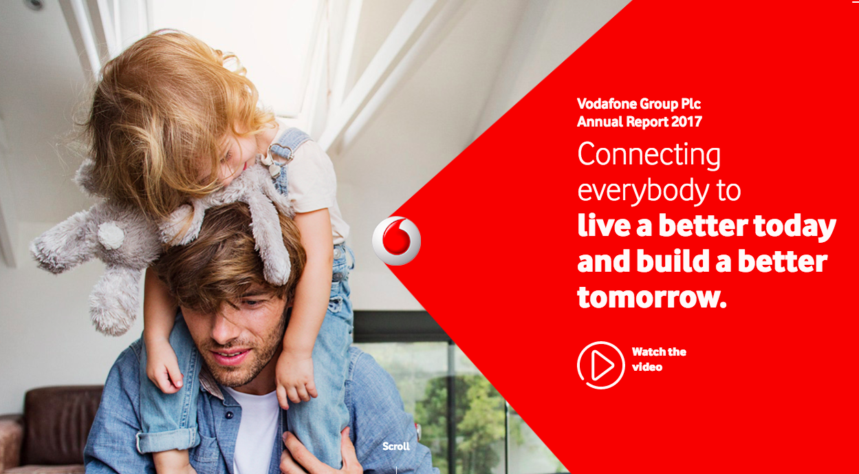 digital content annual report Vodafone