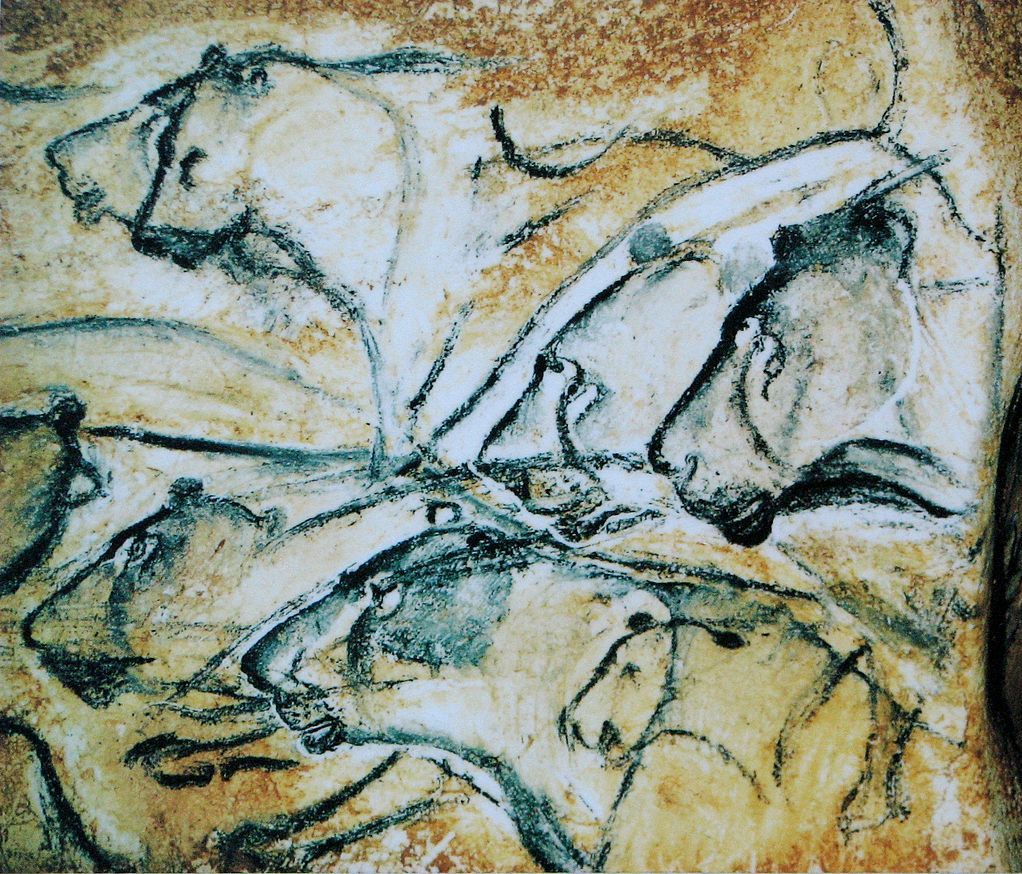 Lions painting, Chauvet Cave