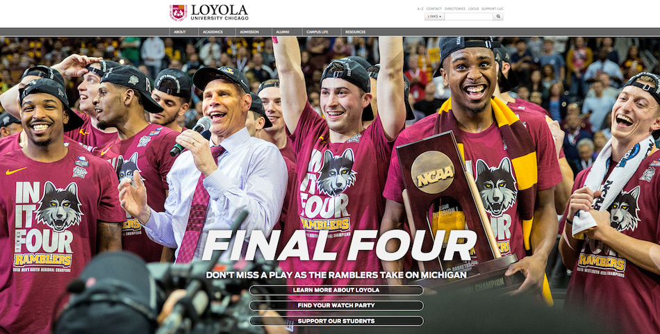 Loyola University homepage