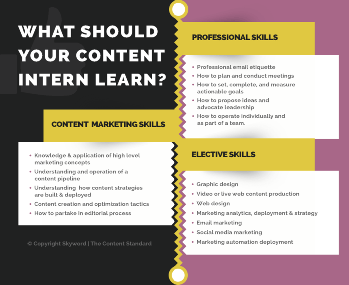 What should your content intern learn?