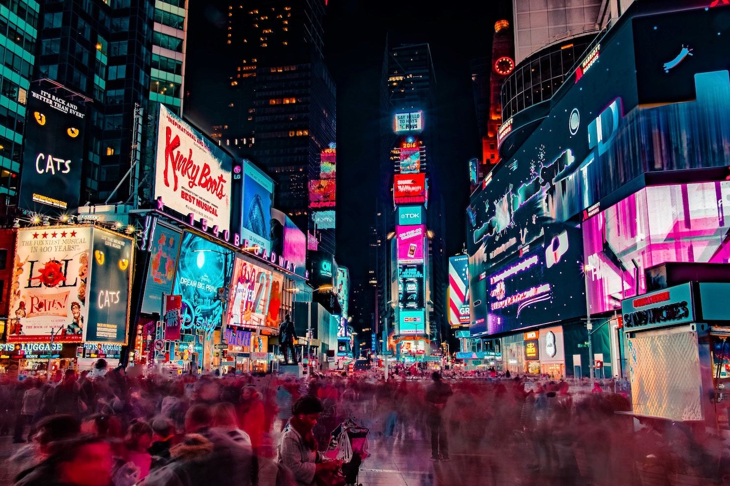 Times Square at night