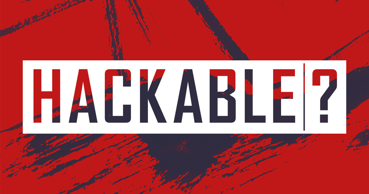 Red and Blue Hackable logo