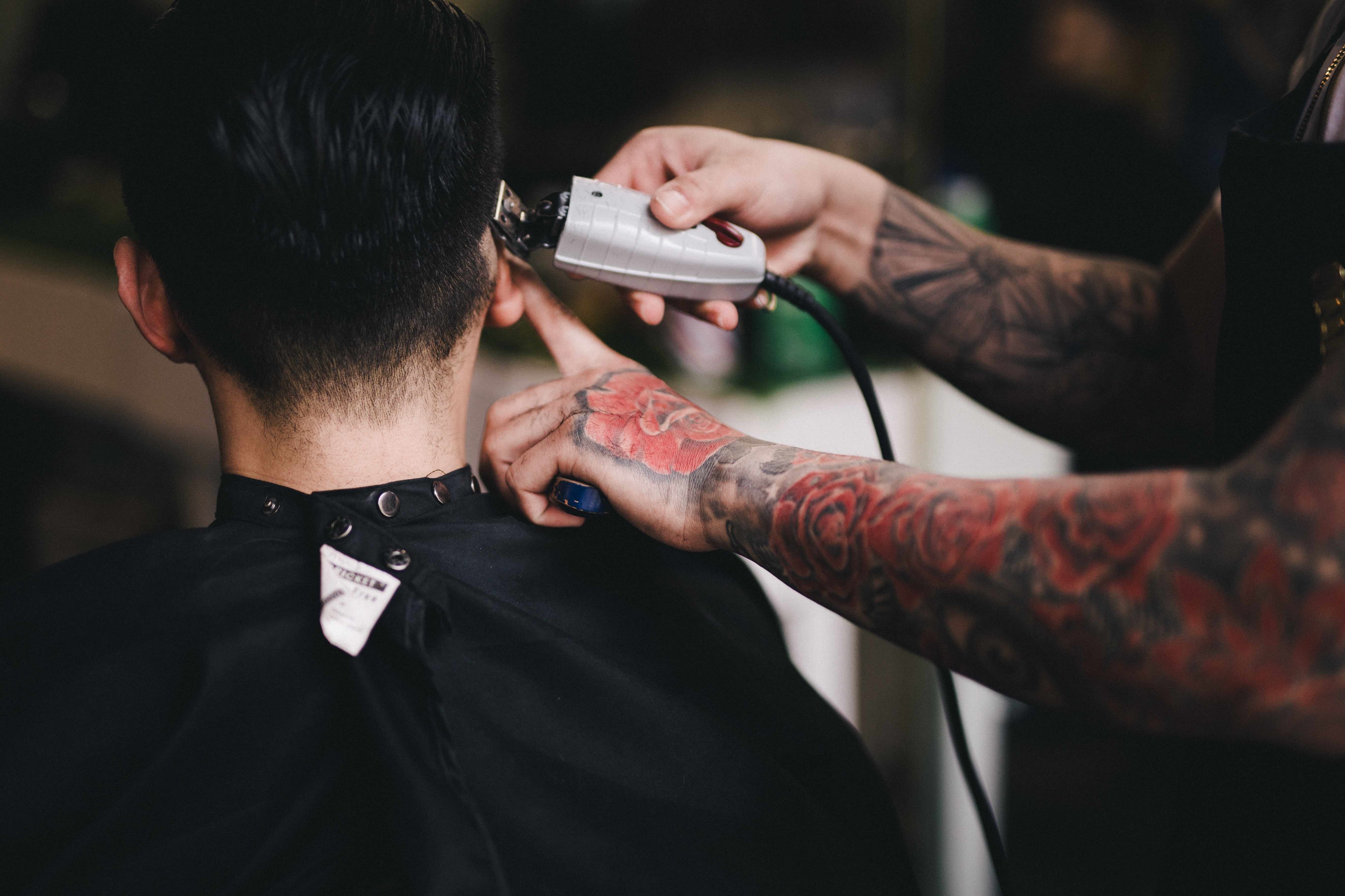 barber shaving head