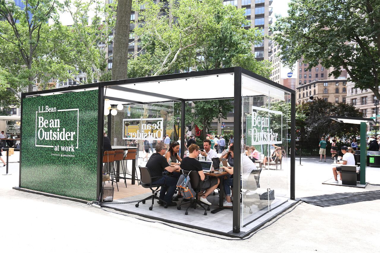 pop-up outdoor co-working space