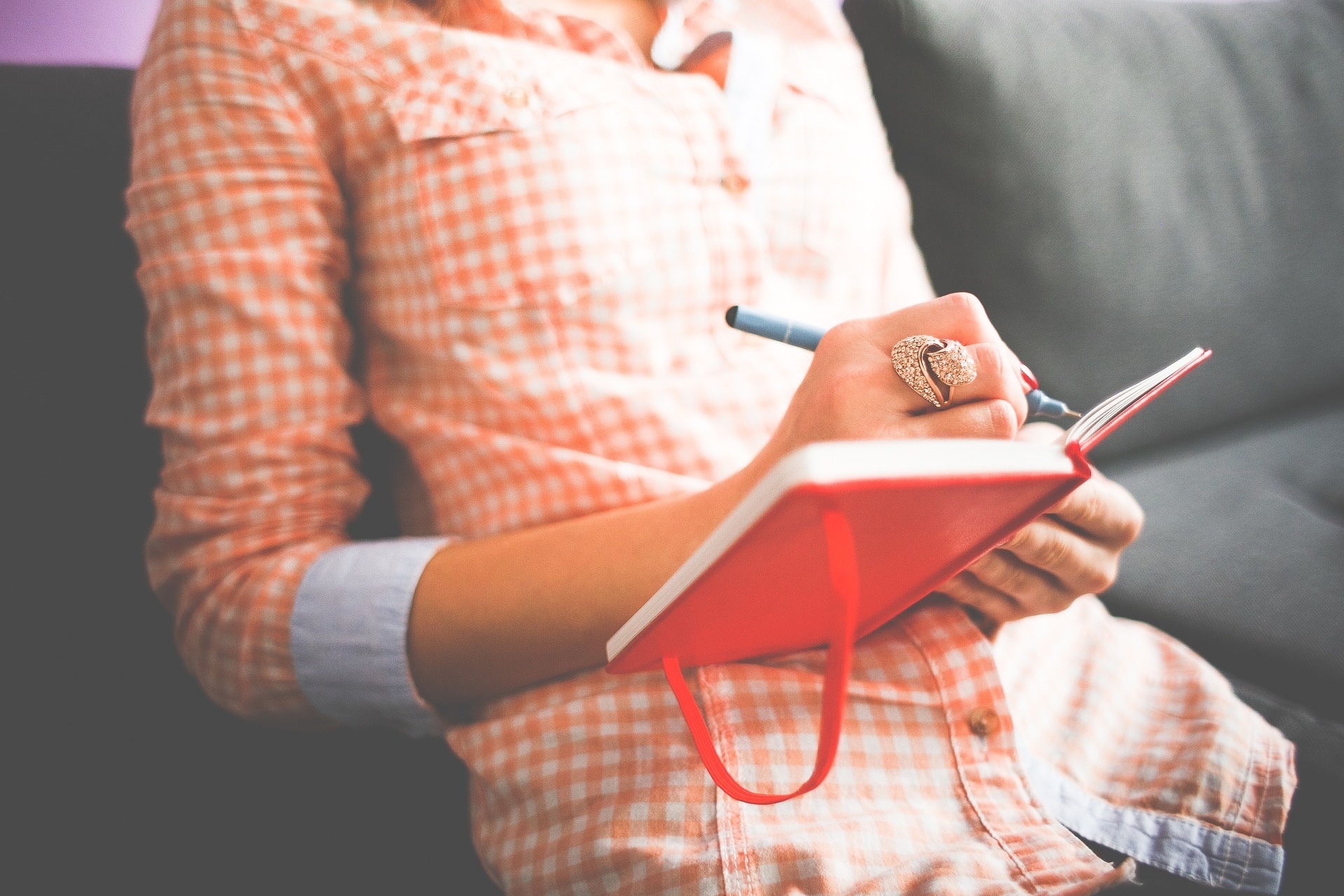 reporter with notebook