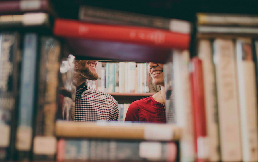 library romance