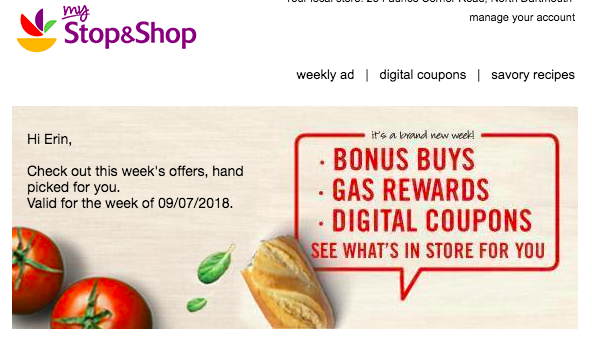 stop and shop marketing newsletter