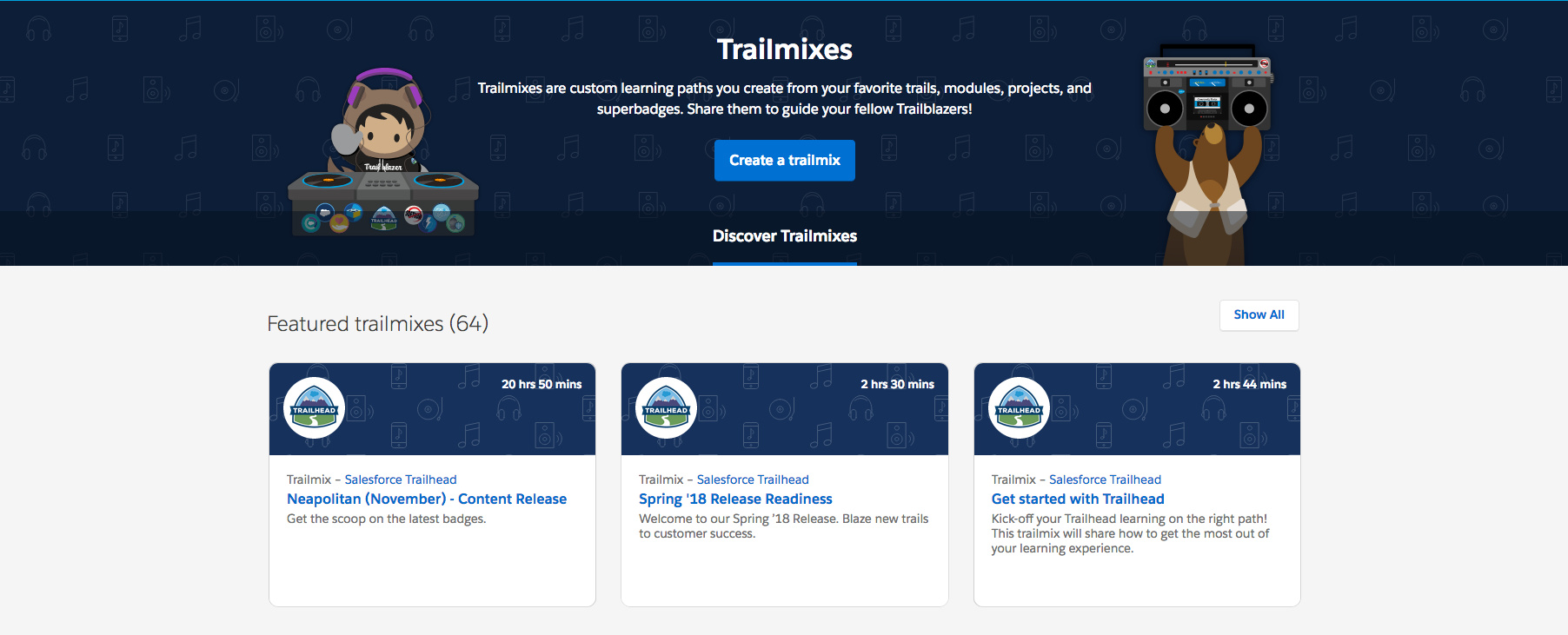 Salesforce Trailmixes