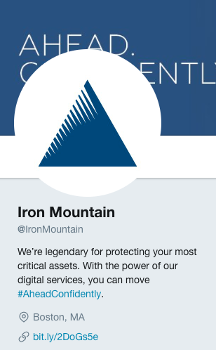 iron mountain twitter bio