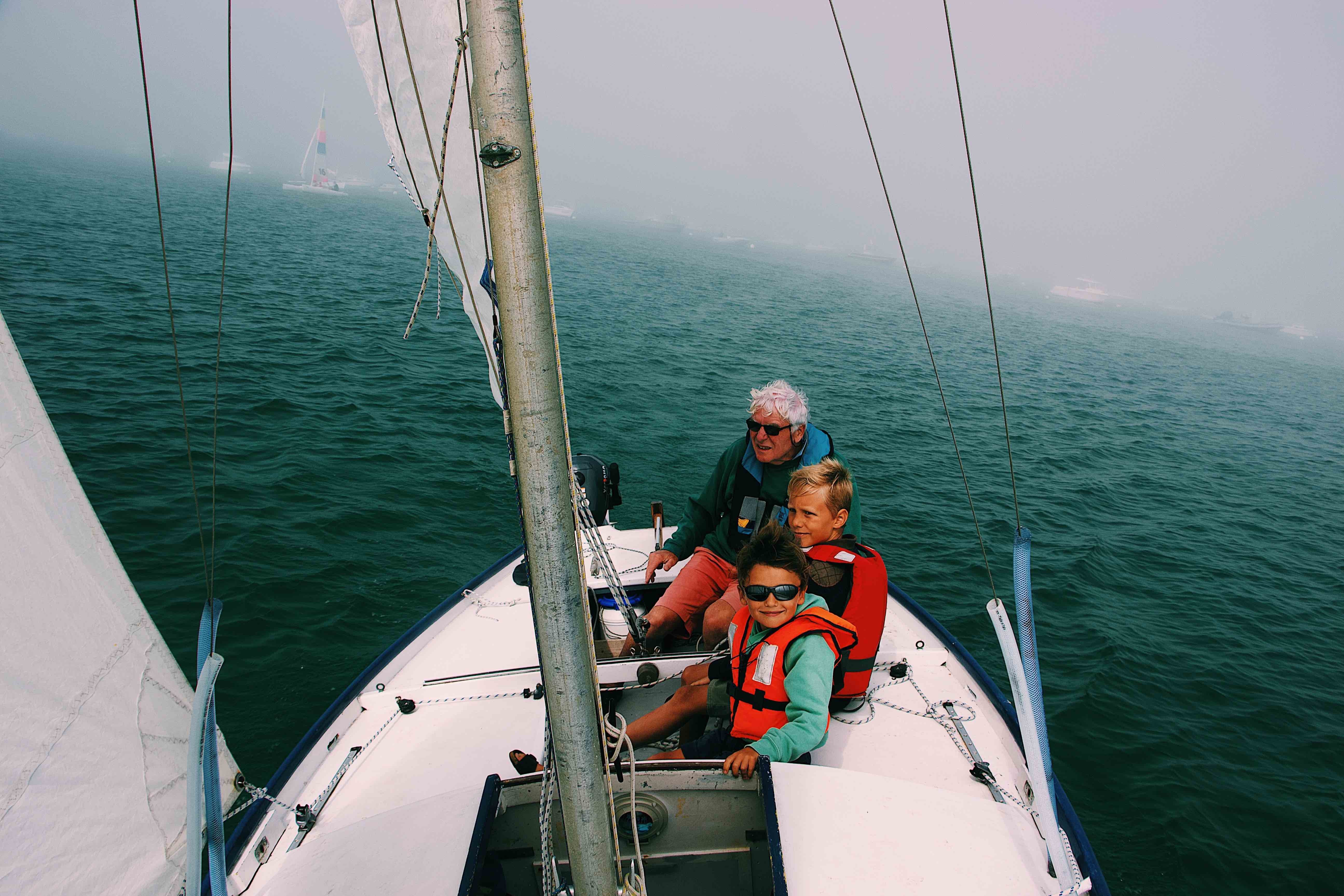 grandfather in boat