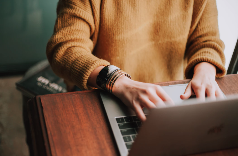 person using a laptop