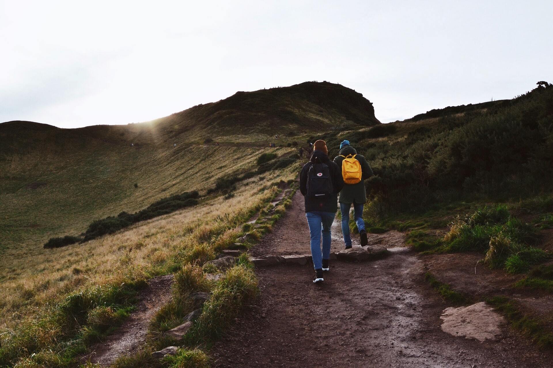 Friends hiking