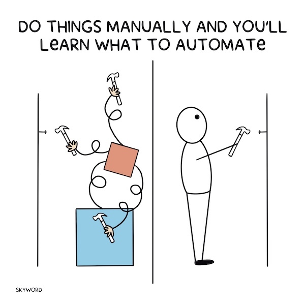complex machine vs simple manual work